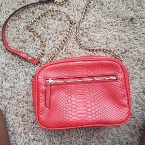 NWT INC RED FLAME SNAKE CROSSBODY PURSE